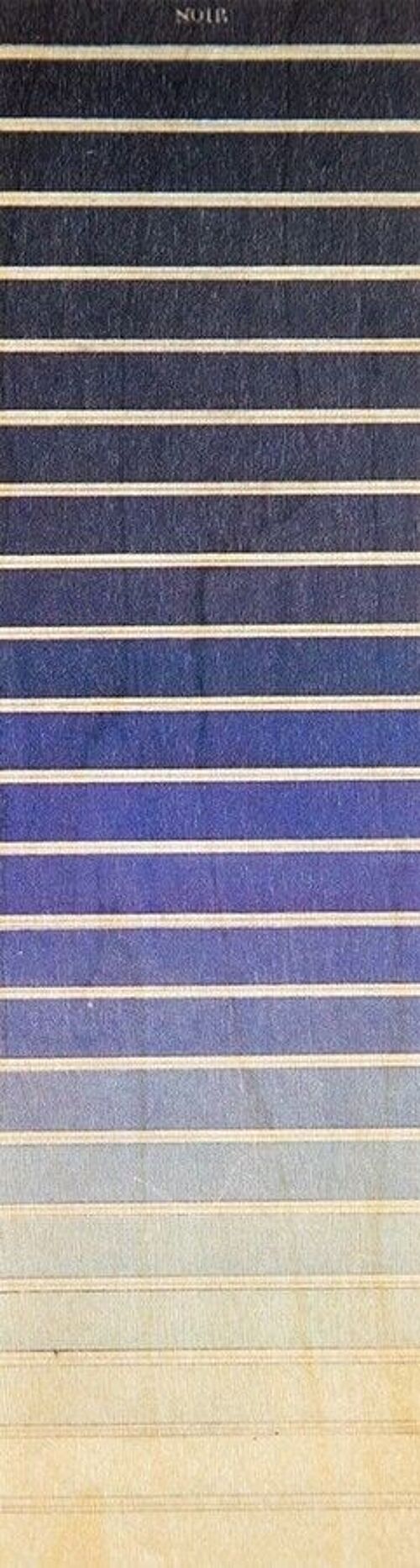Marque-pages en bois- dégradé couleurs bleu