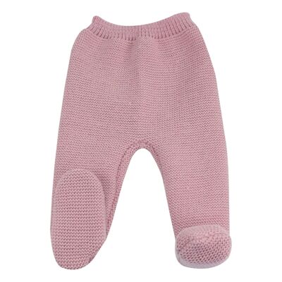 Pink knit pants 0/1m