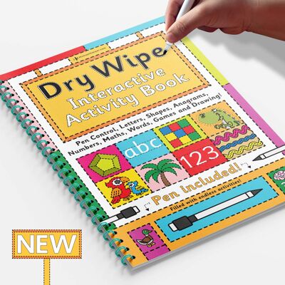 Dry Wipe Interactive Activity Book and Pen