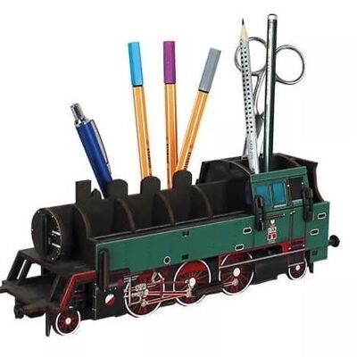 Locomotive à vapeur OKl 2, boîte à stylos en bois