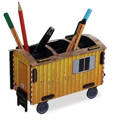 Wooden construction trailer pencil box