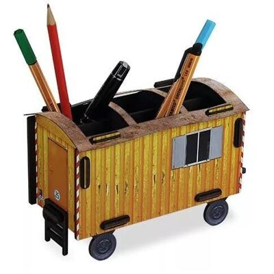 Wooden construction trailer pencil box