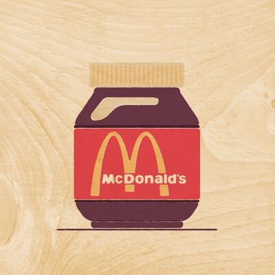 Poster en bois- brand mix mcdonald's