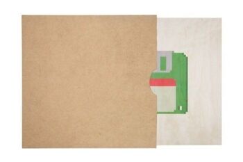 Poster en bois- hello 80's floppy 2