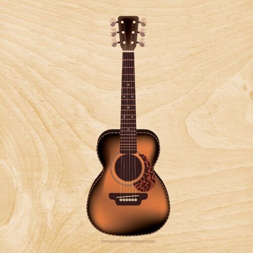 Poster en bois- into the wild guitare