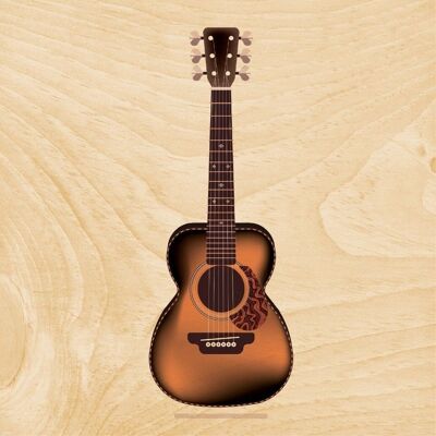 Wooden poster- into the wild guitar