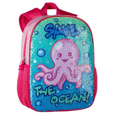 Mochila Infantil Pulpito Save The Ocean