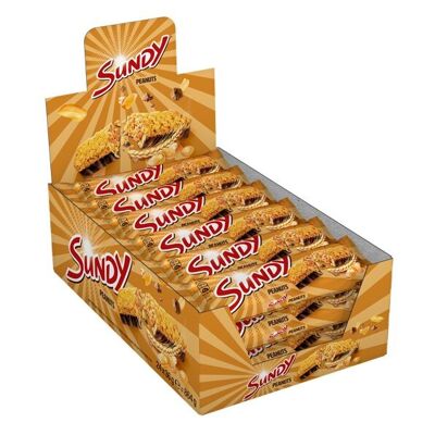 Schokoriegel - SUNDY PEANUTS (36g) - Schachtel mit 24 Stück