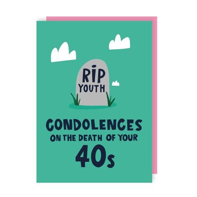 RIP Youth Funny 50th Birthday Card Confezione da 6