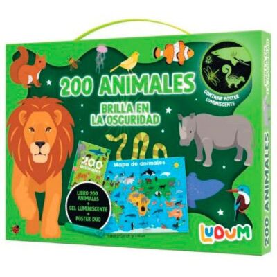 Kit Dibujo 200 Animales. Brilla en la oscuridad