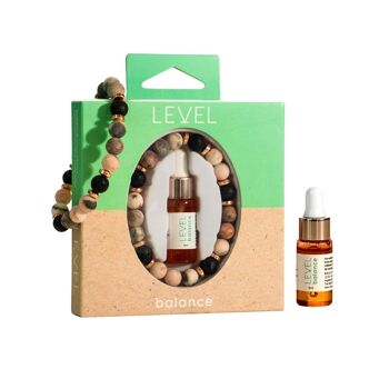 Bracelet d'aromathérapie en perles de lave aux huiles essentielles - Bonheur 1