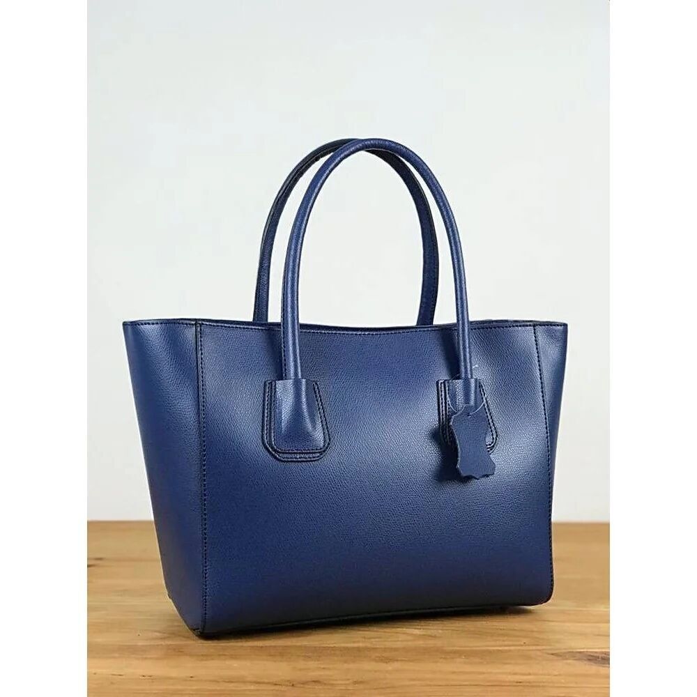 Bolso De Piel De Hombro Con Doble Asa