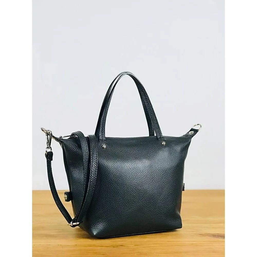 Bolso De Piel Bandolera Con Asas De Mano