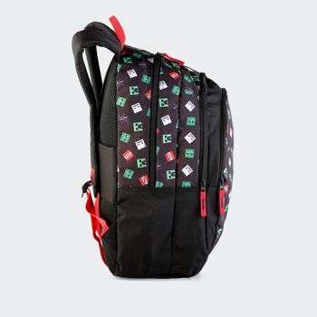 Sac à dos d'école primaire à double compartiment Minecraft Tnt 4