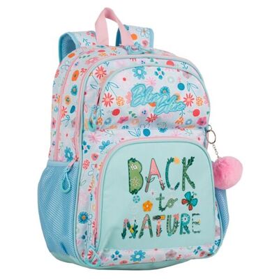 Blin-blin Black To Nature Double Compartment Primary Backpack