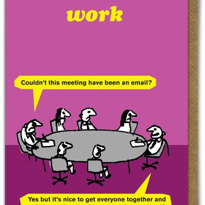 Tarjeta divertida: correo electrónico de reunión de Modern Toss