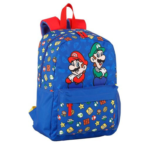 Mochila Escolar Supermario Mario Y Luigi Americana