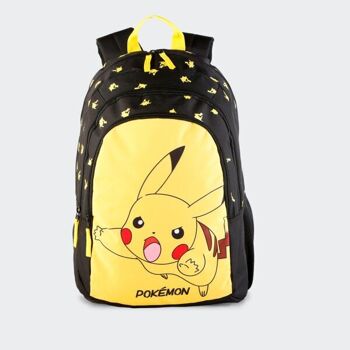 Sac à dos d'école primaire à double compartiment Pokémon Pikachu 2
