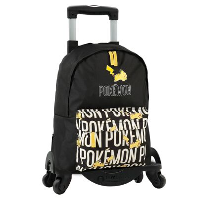 Adaptable American Pokemon School Backpack + Toybags Trolley 4 Wheels 360º