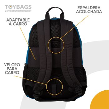 Sac à dos scolaire Naruto double compartiment adaptable à la voiture 3