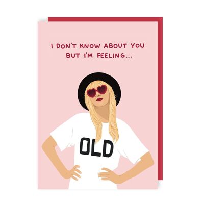 Lot de 6 cartes d'anniversaire amusantes de célébrité Taylor Swift