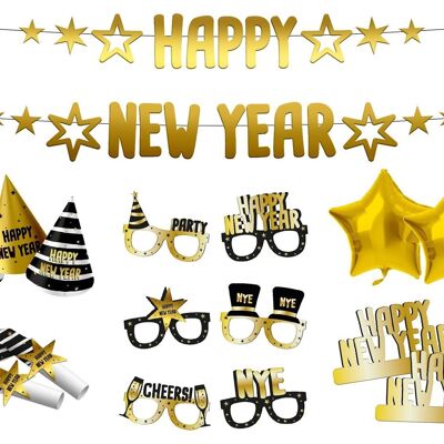 Feliz Año Nuevo - Caja de fiesta Feliz Año Nuevo - BlackGold HNY