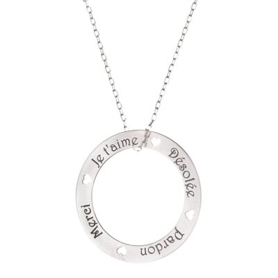 Collier mantra ho oponopono coeurs