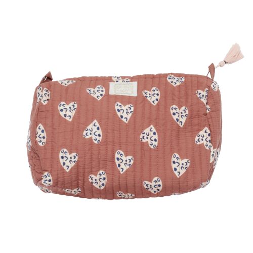 Trousse de toilette INDI Coeur Sauvage Terracotta