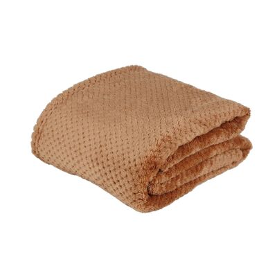 Super Soft cognac blanket, 100% recycled