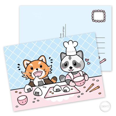 A6-Postkarte - Sushi-Zeit