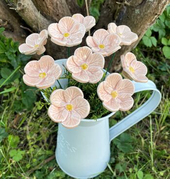 Fleurs de cerisier en céramique de pêche, pieu végétal 2