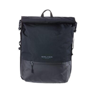 Walker by Schneiders Lifestyle Mochila MIKA Antracita, 34 x 44 x 12 cm, 21L, Laptopfach, Rückenpolsterung, erweiterbares Hauptfach mit Reisverschlussöffnung, versteckte Zippfächer, Tragegriff, wasserabweisend, Rucksack für Schule, Uni, Büro und Freizeit