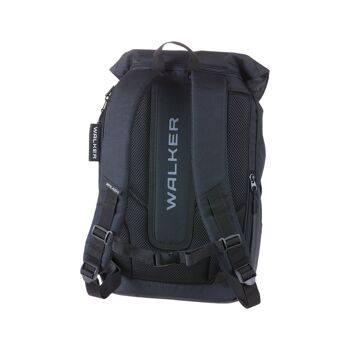 Walker by Schneiders Lifestyle Rucksack SOL Anthracite, 33 x 48 x 15 cm, Kapazität: 25 L, Laptop-Fach, Rücken-Polsterung, Hauptfach mit Tunnelzug und Flap, versteckte Zippfächer, Tragegriff, wasserabweisend, Rucksack für Schule, Uni, Büro und Freizeit 3