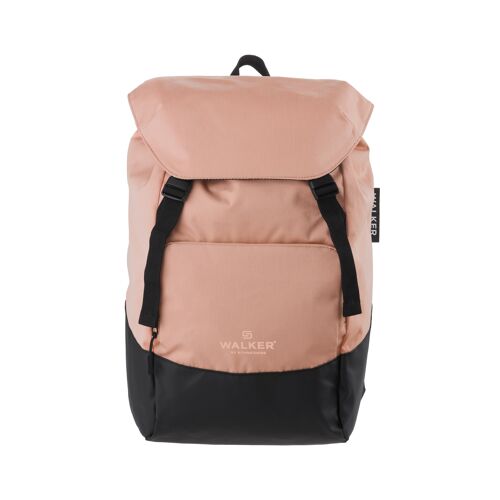 Walker by Schneiders Lifestyle Rucksack SOL Flamingo , 33 x 48 x 15 cm, Kapazität: 25 L, Laptop-Fach, Rücken-Polsterung, Hauptfach mit Tunnelzug und Flap, versteckte Zippfächer, Tragegriff, wasserabweisend, Rucksack für Schule, Uni, Büro und Freizeit