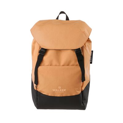 Walker by Schneiders Lifestyle Rucksack SOL Peach, 33 x 48 x 15 cm, Kapazität: 25 L, Laptop-Fach, Rücken-Polsterung, Hauptfach mit Tunnelzug und Flap, versteckte Zippfächer, Tragegriff, wasserabweisend, Rucksack für Schule, Uni, Büro und Freizeit