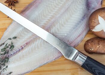 Couteau à Poisson (filet de sole) Damas - lame 200 mm 6