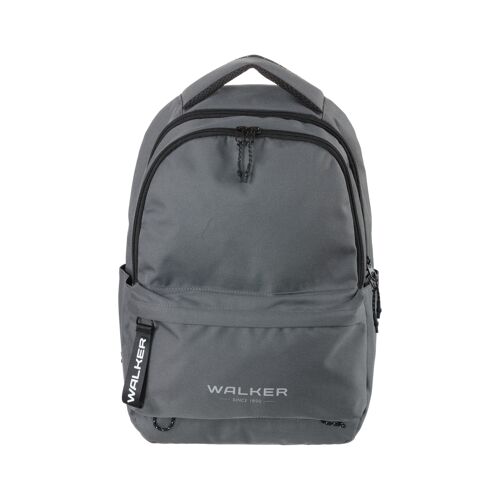 Walker by Schneiders Classic Rucksack Alpha Asphalt Grey, 32 x 45 x 23 cm, Kapazität: 29L, Laptop-Fach 15 Zoll, Rücken-Polsterung, Hauptfach mit Reisverschlussöffnung, Tragegriff, wasserabweisend, Rucksack für Schule, Uni, Büro und Freizeit