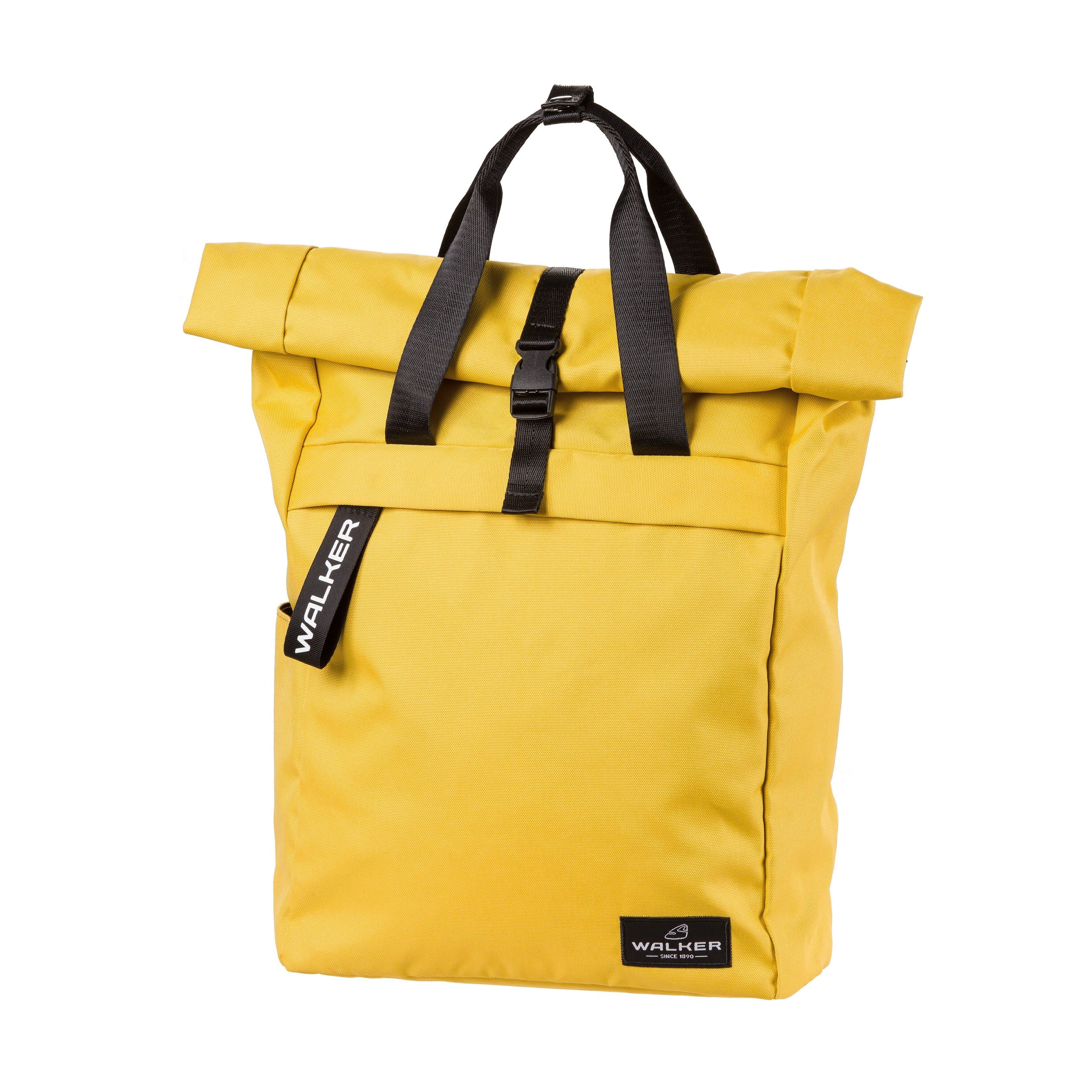 Walker by Schneiders Classic Rucksack Roll Top Banana, 29 x 40 x 15 cm, Capacity: 20-23 L, Laptop-Fach, Rücken-Polsterung, erweiterbarer Rucksack mit Reisverschlussöffnung, Tragegriff, wasserabweisend, Rucksack für Schule, Uni, Büro and Freizeit
