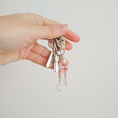 Natural stone key ring