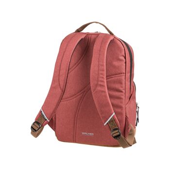 Walker by Schneiders Lifestyle Rucksack Pure Eco Rust, 30 x 46 x 20 cm, Fassungsvermögen: 29L, Laptop-Fach, Rücken-Polsterung, gerollter Reißverschluss-Öffnung, Tragegriff, wasserabweisend, Rucksack für Schule, Uni, Büro und Freizeit 3