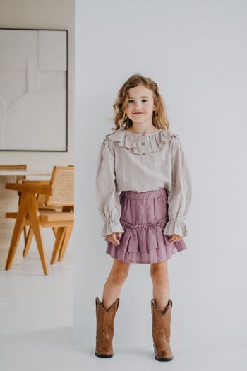 Blouse Fille Coton sable 1