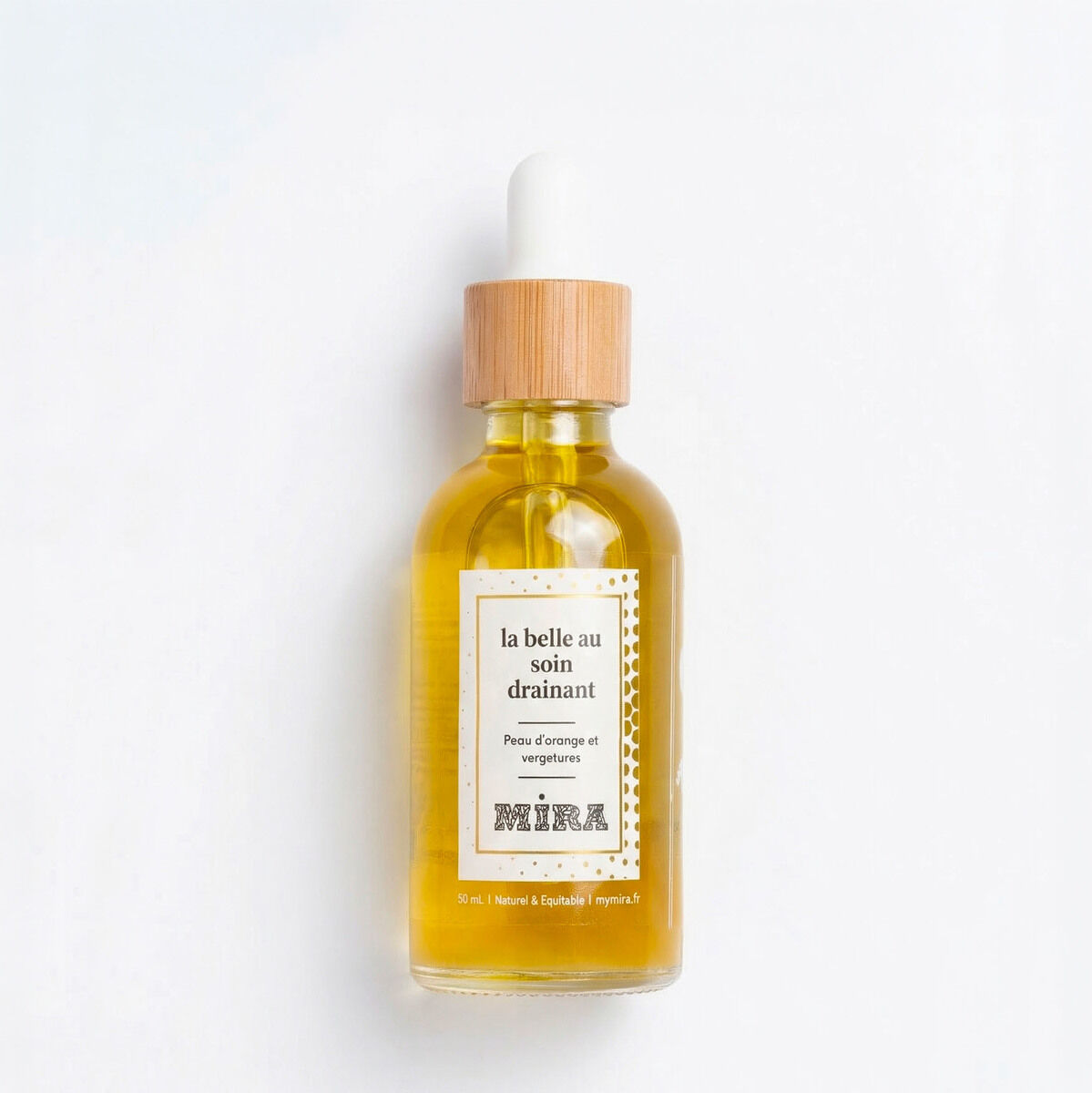 Anti-stretch mark treatment - La belle au soin drainant - naturally fights against orange peel skin and stretch marks - 50ml - to be applied in massages - made in France
