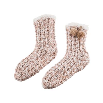 Blush heathered knit sock slippers, TU