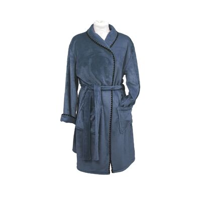 Douceur bathrobe size L, calm, linen stitching