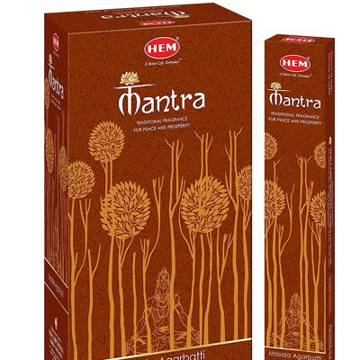 Hem parfum exclusif Mantra Masala bâtons d'encens (lot de 12 paquets)