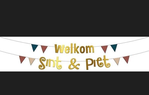 Letter garlands 'Welkom Sint & Piet' (NL) - 2 pieces