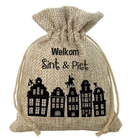 Gift Bag 'Welkom Sint & Piet' (NL) - 18x25cm