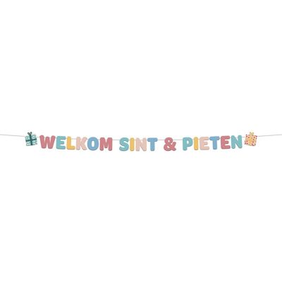 Letter Banner 'Welcome Sint & Pieten' - Sint and Pieten - 1.5 meters