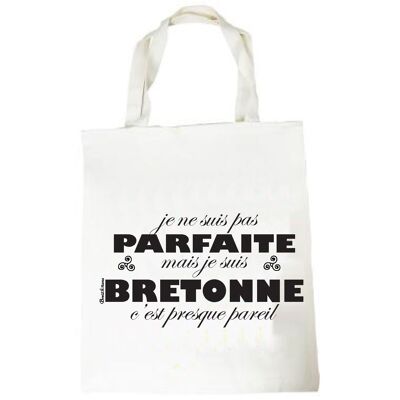 Tote bag "I'm not perfect, but I'm Breton"