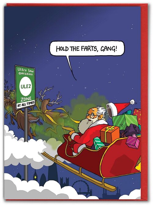 Funny Christmas Card - ULEZ Farts by Brainbox Candy